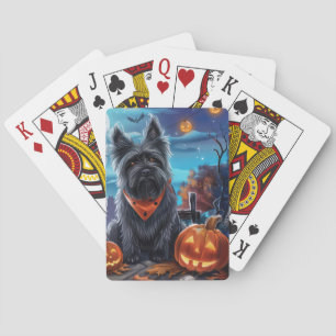 Skye Terrier Halloween Spooky Playing Cards