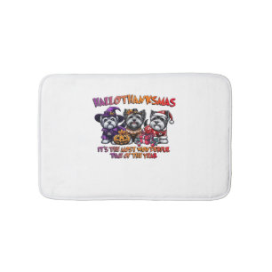 Skye Terrier Halloween Thanksgiving Christmas Clas Bath Mat