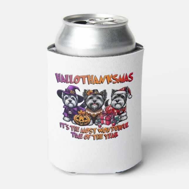 Skye Terrier Halloween Thanksgiving Christmas Clas Can Cooler (Can Front)