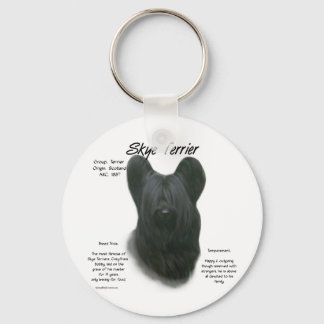 Skye Terrier History Design Keychain