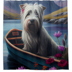 Skye Terrier on a Paddle: A Scenic Adventure