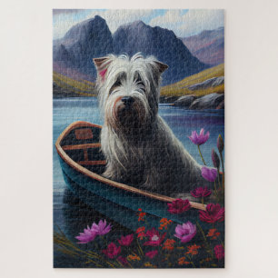 Skye Terrier on a Paddle: A Scenic Adventure Jigsaw Puzzle