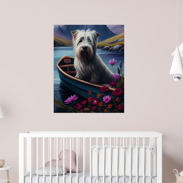 Skye Terrier on a Paddle: A Scenic Adventure Poster (Nursery 2)