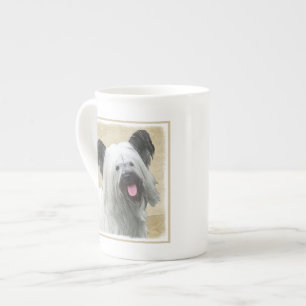 Skye Terrier Painting - Cute Original Dog Art Bone China Mug