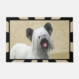 Skye Terrier Painting - Cute Original Dog Art Doormat