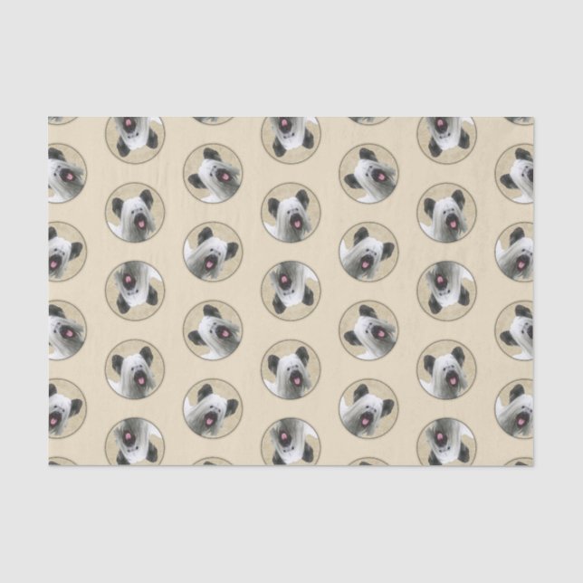Skye Terrier Painting Silver Grey Original Dog Art Tissue Paper (Front)