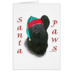 Skye Terrier Père Noël Paws