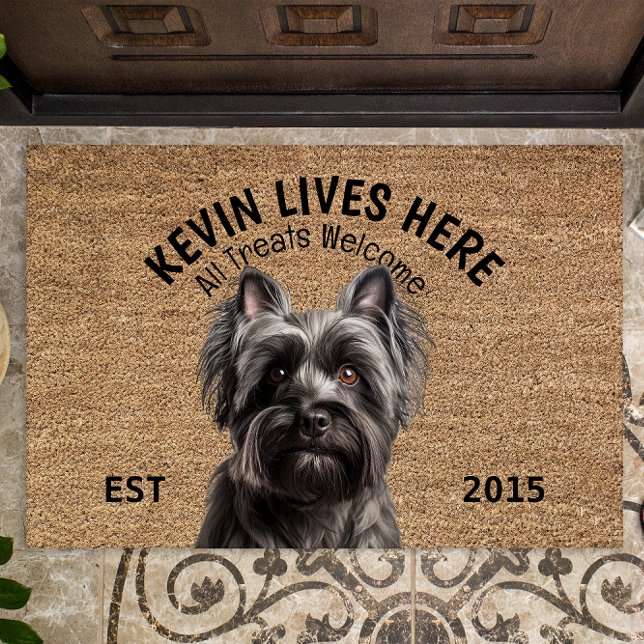 Skye Terrier Personalized Pet Doormat (Creator Uploaded)