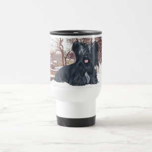 Skye Terrier Wintertime Travel Mug