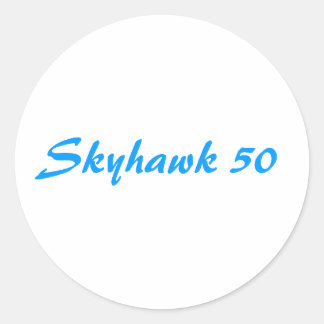 Skyhawk 50 classic round sticker