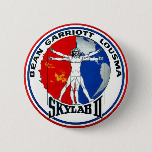 Skylab 2 Mission Patch Inch Round Button