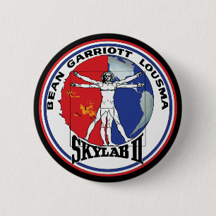 Skylab 2 Vitruvian Man Mission Patch Logo Inch Round Button