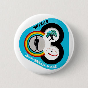 Skylab 3 Mission Patch 2 Inch Round Button