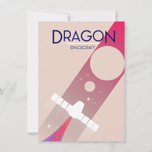 Skylab Space Station Space Art Invitation (Back)