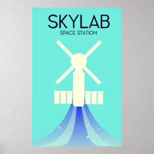 Skylab Space Station Space Art Poster