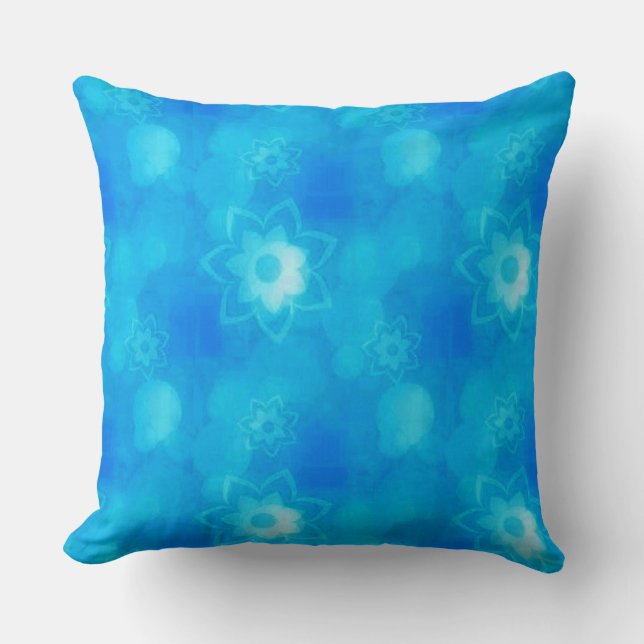 Skylar Blue Throw Pillow (Front)