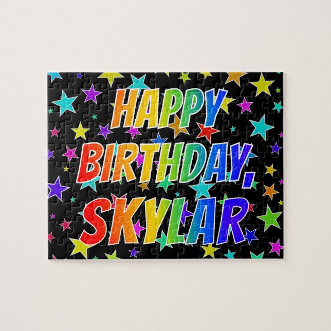"SKYLAR" First Name, Fun "HAPPY BIRTHDAY" Jigsaw Puzzle (Horizontal)