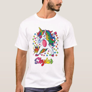 Skylar Personalised Name Unicorn Girl Gift T-Shirt
