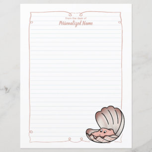 Skylar Scallop Lined Paper Sheets