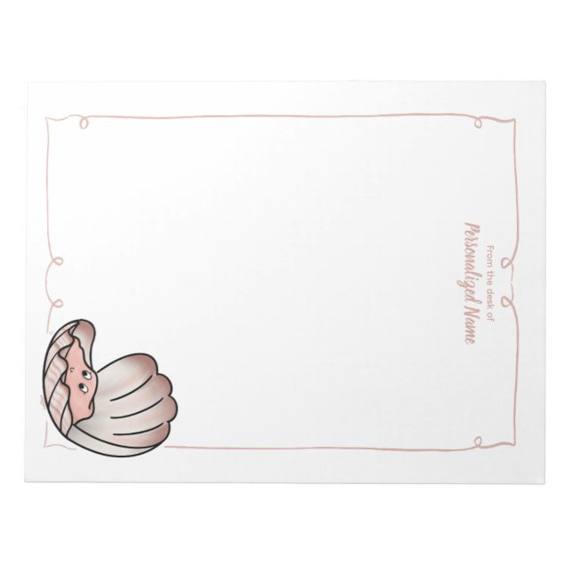 Skylar Scallop Unlined  Notepad (Front)