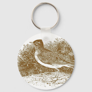 Skylark Woodcut Keychain