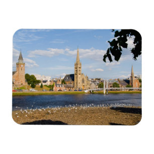 Skyline and river of quaint town of Inverness Magnet