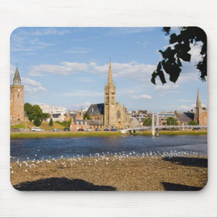 Skyline and river of quaint town of Inverness Mouse Pad