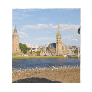 Skyline and river of quaint town of Inverness Notepad