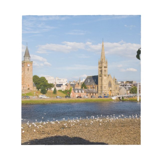 Skyline and river of quaint town of Inverness Notepad (Front)