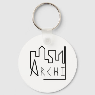 Skyline architecture keychain