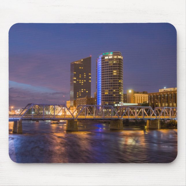 Skyline At Dusk, On The Grand River Mouse Pad (Front)