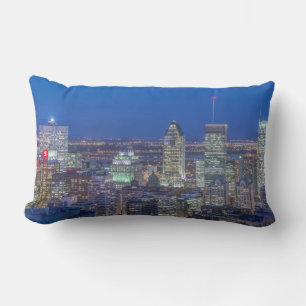 Skyline at twilight 2 lumbar pillow