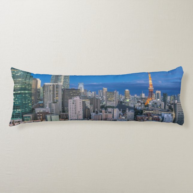 Skyline at twilight body pillow (Front)