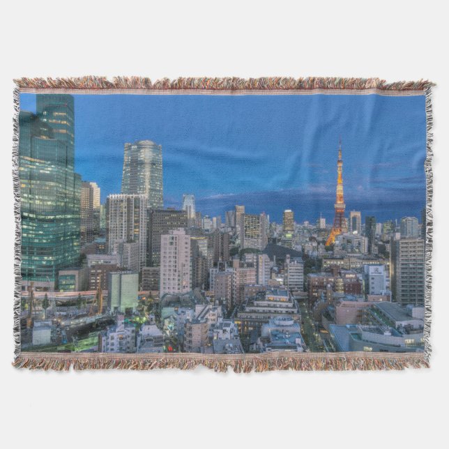 Skyline at twilight throw blanket (Front)