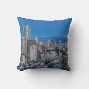 Skyline at twilight throw pillow