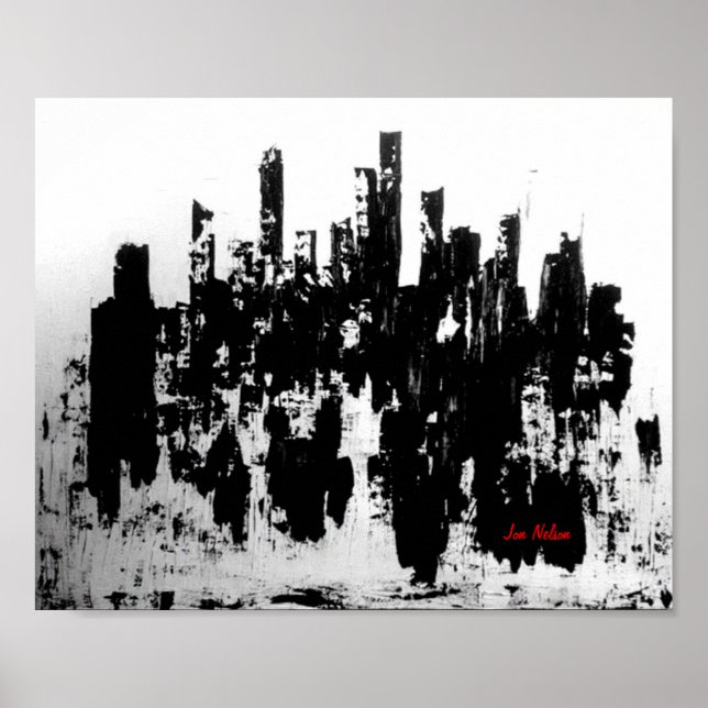 Skyline black & white poster (Front)