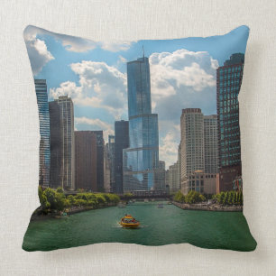 Skyline Chicago Throw Pillow