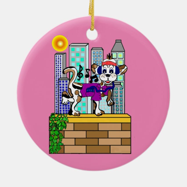 Skyline Chilly Chili Dog Ceramic Ornament (Back)