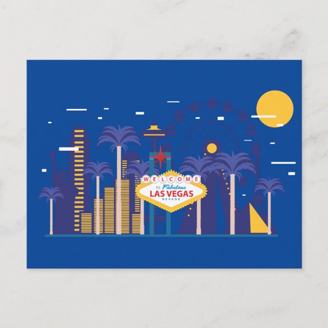 Skyline City Landscape | Las Vegas, Nevada Postcard (Front)