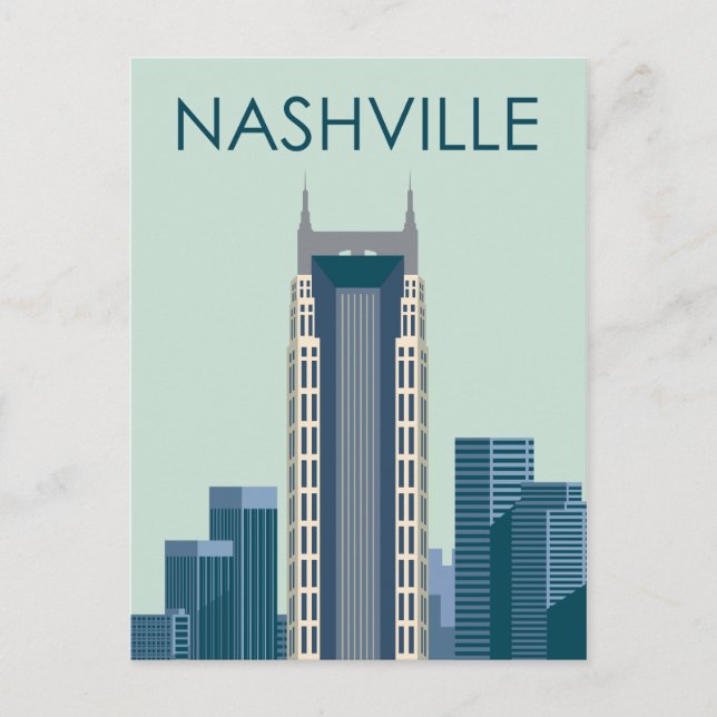 Skyline City Landscape | Nashville, Tennessee Postcard (Front)