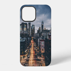 SKYLINE CITY SCENERY VIEW FROM THE MANHATTAN BRIDG iPhone 12 CASE