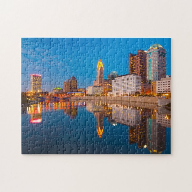 Skyline Columbus Skyline Columbus Vacation City Mi Jigsaw Puzzle (Horizontal)