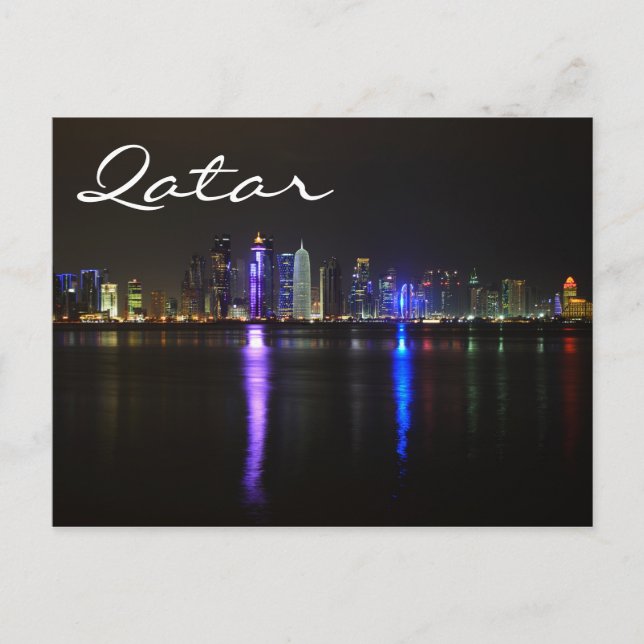 Skyline Doha, Qatar, carte postale textuelle de nu (Devant)