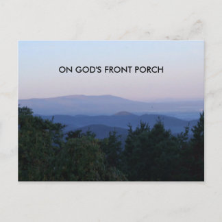 skyline drive 001, ON GOD'S FRONT PORCH Postcard