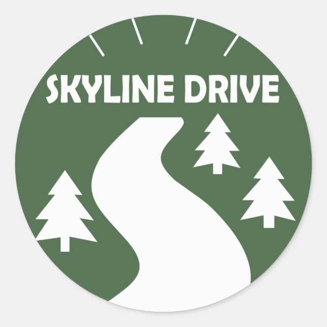 Skyline Drive Classic Round Sticker (Front)