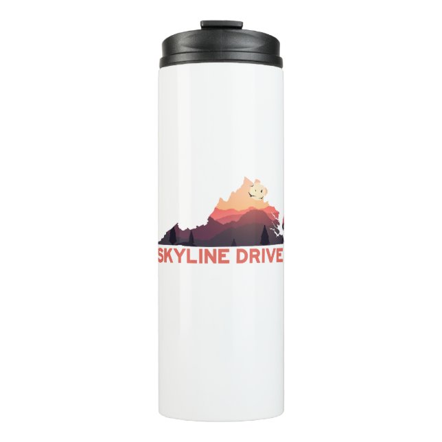 Skyline Drive Shenandoah Virginia Map Thermal Tumbler (Front)
