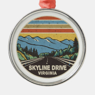 Skyline Drive Shenandoah Virginia Mountains Metal Ornament
