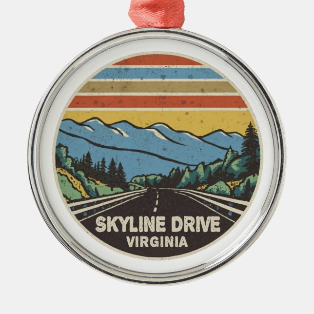 Skyline Drive Shenandoah Virginia Mountains Metal Ornament (Front)
