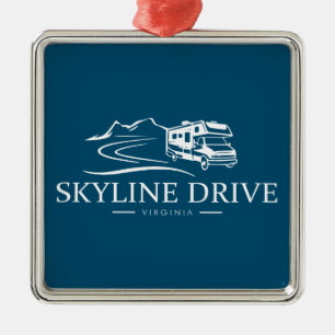Skyline Drive Virginia Recreational Vehicle Metal Ornament