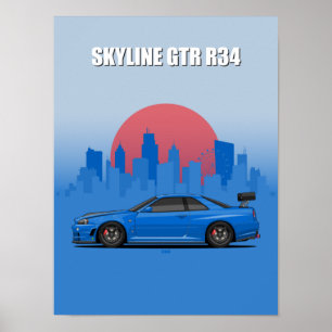 Skyline GTR R34 Poster